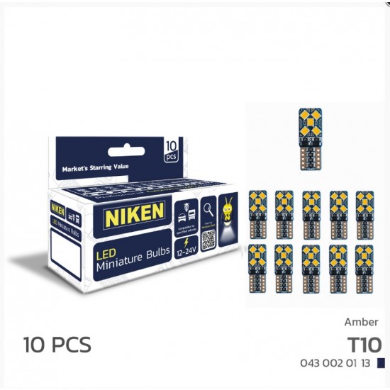 Led Ampul T10 Canbus Park Ledi 10ledli Turuncu (10lu Paket Fiyatıdır.)