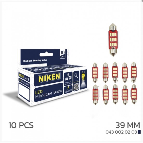 Led Ampul Sofit Canbus Led 39mm (10lu Paket Fiyatıdır)