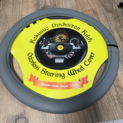 Gri Siyah Yüzüklü Geçme Direksiyon Kılıfı