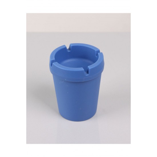 Portatif Kapaklı Mavi Küllük