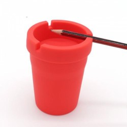 Portatif Kapaklı Kırmızı Küllük