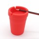 Portatif Kapaklı Kırmızı Küllük