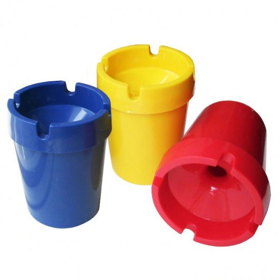 Portatif Kapaklı Kırmızı Küllük