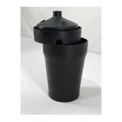 Portatif Kapaklı Siyah Küllük