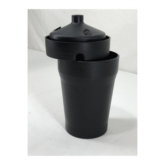 Portatif Kapaklı Siyah Küllük