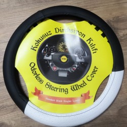 siyah - Beyaz Geçme Direksiyon Kılıfı