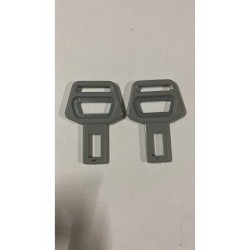 Emniyet Kemer Tokası Metal Plastik Kaplama Gri