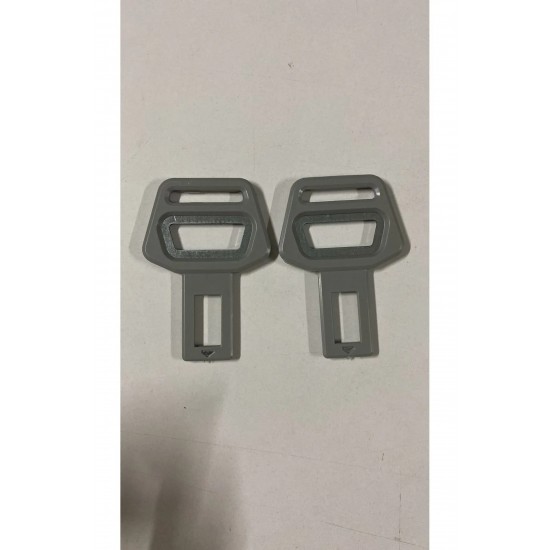 Emniyet Kemer Tokası Metal Plastik Kaplama Gri