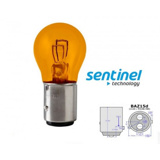 12V Çift Duy P21/4W BAZ15D Şaşı Yakın Tırnak Ampul Turuncu