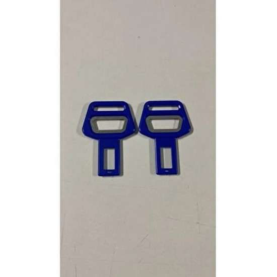Emniyet Kemer Tokası Metal Plastik Kaplama Mavi