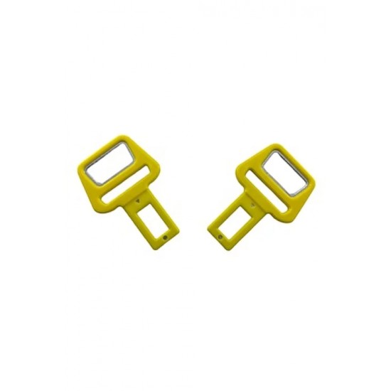 Emniyet Kemer Tokası Metal Plastik Kaplama Sarı