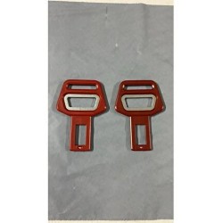 Emniyet Kemer Tokası Metal Plastik Kaplama Kırmızı