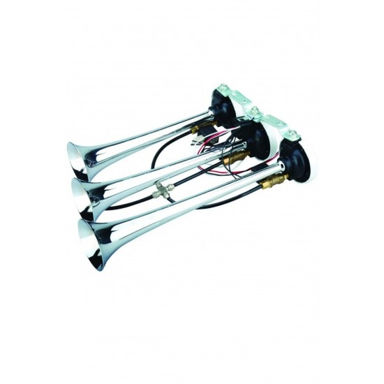 Arap Korna 3lü Krom 12v E-Mark Belgeli