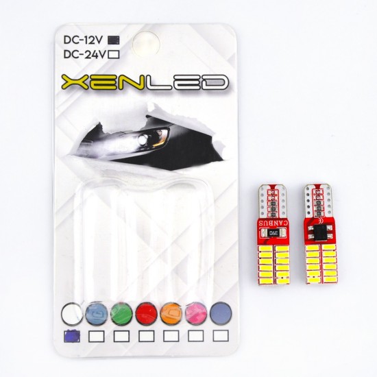 Xenled T10 Beyaz 24 Ledli 12 Volt Canbus