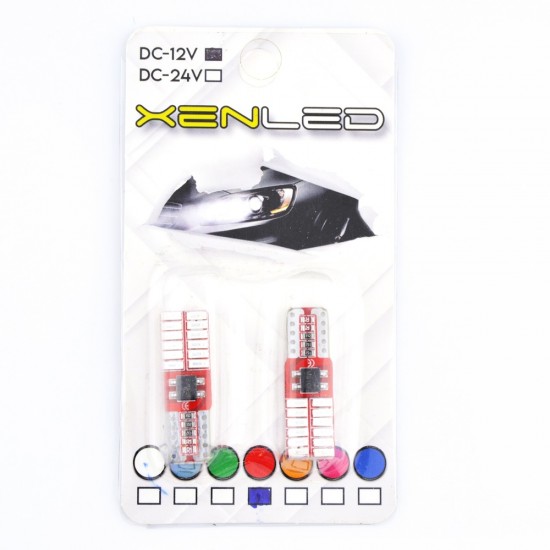 Xenled T10 Kırmızı 24 Ledli 12 Volt