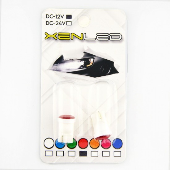 Xenled T10 Kırmızı Cob Led 12 Volt
