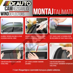 Ford Fiesta 2010-2020 Arası Cam Rüzgarlığı 4lü