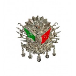 Osmanlı Tuğra Panjur Arma Vidalı Büyük Boy Gümüş