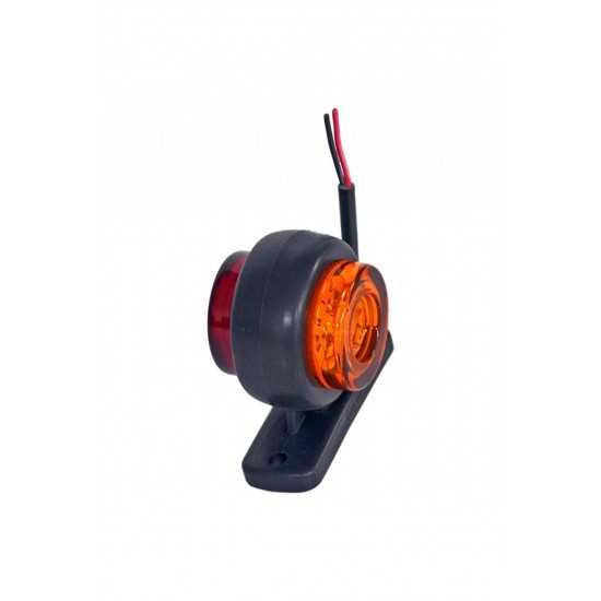 Mini Takoz 12 Ledli Turuncu-Kırmızı 12v-24v 10lu Paket