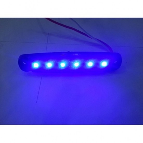 Mavi Parmak Led 6 Ledli 12-24 Volt Uyumlu