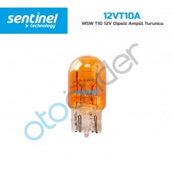 W5W T10 12V Dipsiz Ampül Turuncu 100lü Paket