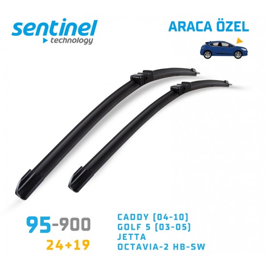 Araca Özel Silecek Takımı  Caddy (04-10), Golf 5 (03-05), Jetta, Octavıa-2 Hb-sw 95-900