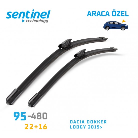 Araca Özel Silecek Takımı Dacıa Dokker-lodgy 2015>,  22" 16" 95-480