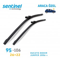 Araca Özel Silecek Takımı Ducato-Boxer-Jumper 2006->,, 26" 22" 95-106