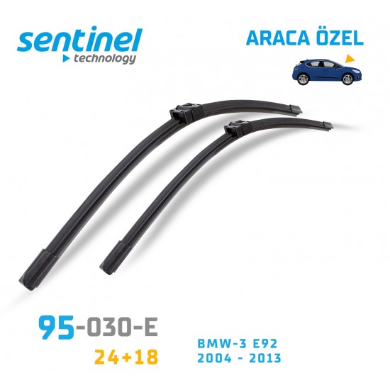 Araca Özel Silecek Takımı Bmw-3 F30 2010, F34 2013, E90 2009->x1 E84, 2009-2015, Benz Cla C117 2013-2015, A-class W176 2012>, Gla X156 2014-2015,  24" 19" 95-031