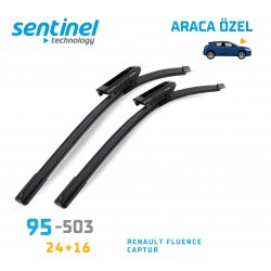 Araca Özel Silecek Takımı Renault Fluence, Captur,, 24" 16" 95-503