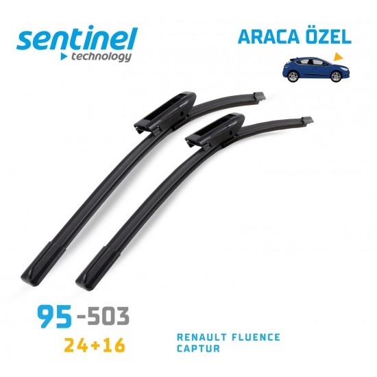 Araca Özel Silecek Takımı Renault Fluence, Captur,  24" 16" 95-503