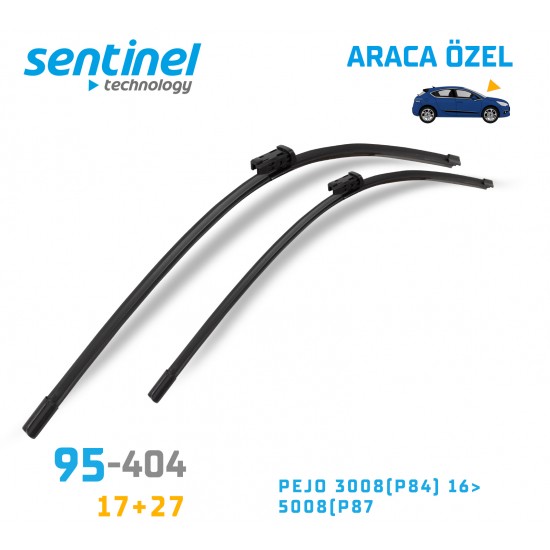 Araca Özel Silecek Takımı Süpürge Takım Ön Peugeot 3008 16>, 5008 17>27" 17" 95-404