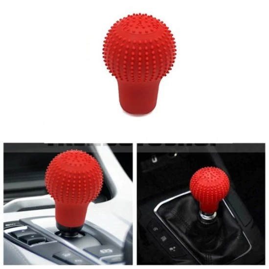 Silikon Vites Topuz Kılıfı Masajlı Kırmızı Yuvarlak