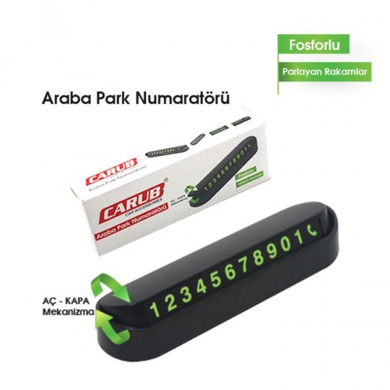 Araba Park Matik Numaratörü Fosforlu